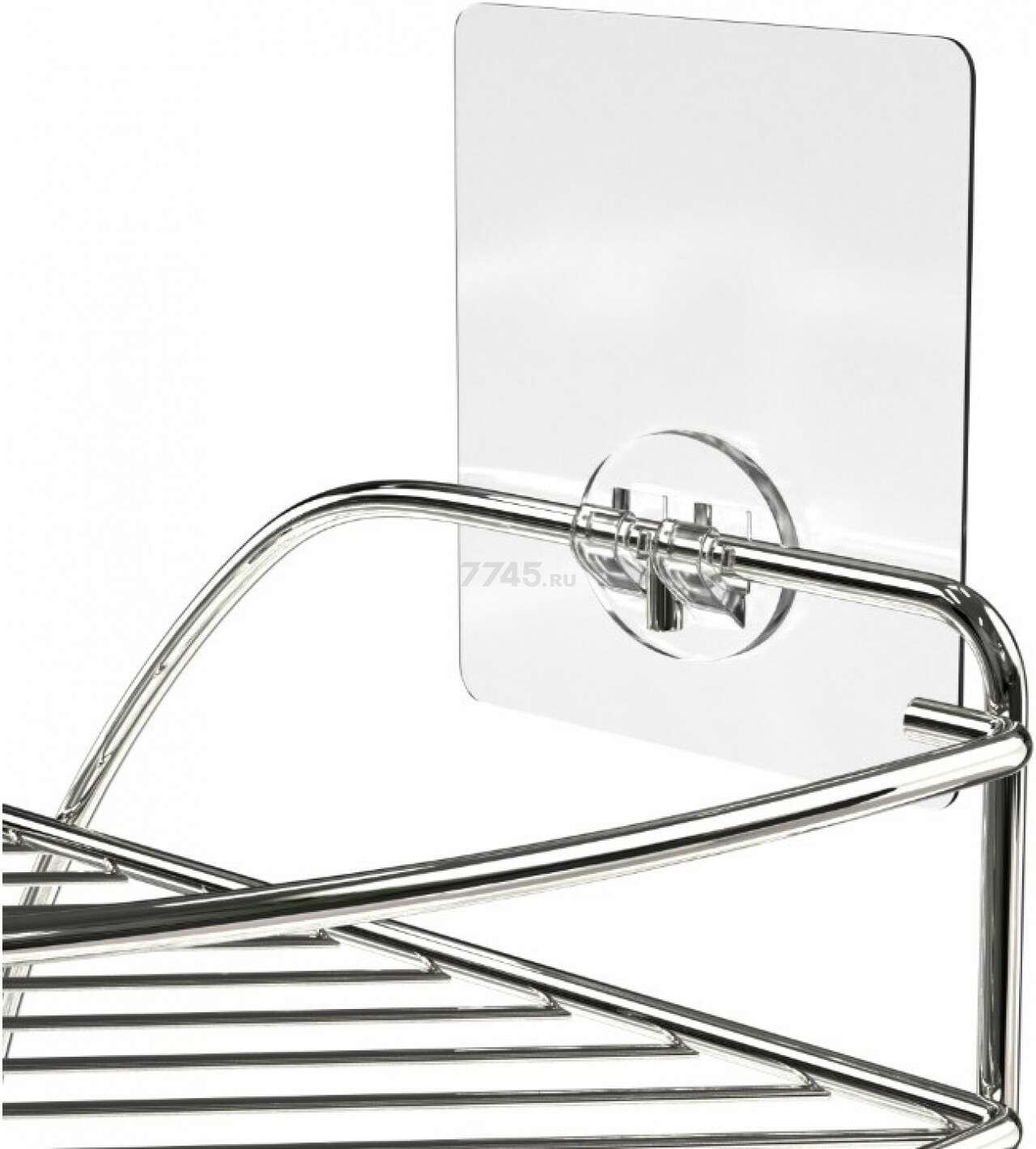 Полка для ванной двойная FORA Бабочка зеркальный хром (FOR-RUS002CR) - Фото 2